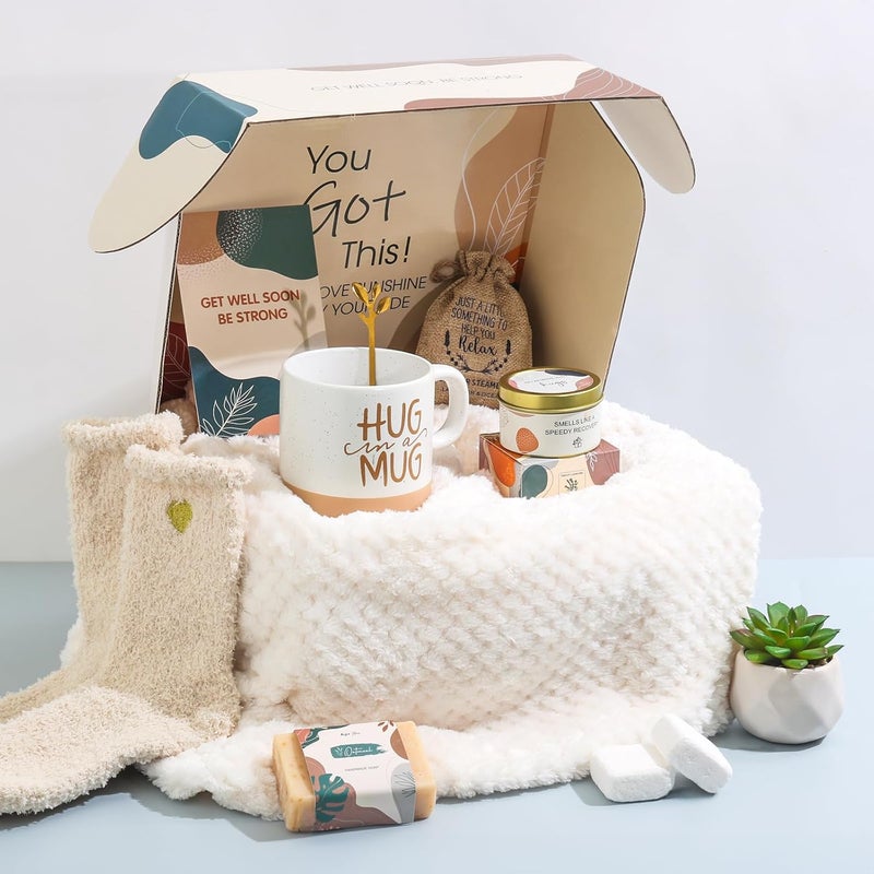 APRBOX Get Well Gifts for Women Feel Better Gifts Baskets for Women After Surgery Cancer Care Gifts for Friend Sick Chemo Care Package Encouraging Pamper Comfort Wellness Box For Her - Image 2